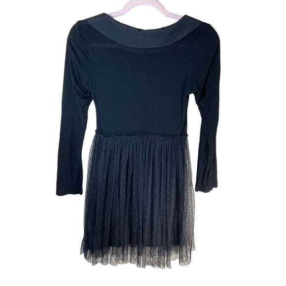 LIZ LISA Jersey‎ Black Dress Collared Lace Layered Skirt Street Wear - Picture 2 of 12